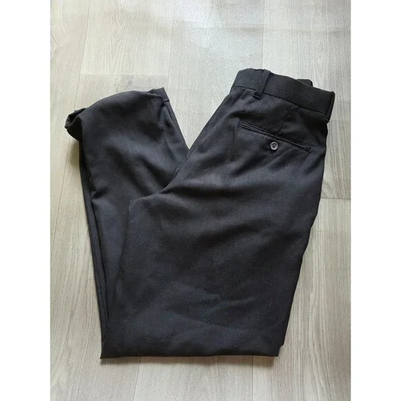 L.L. Bean Mens Gray Wool Comfort Waist Pants 33W - Picture 2 of 8